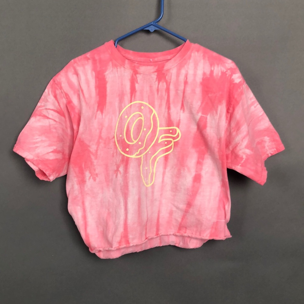 odd future cropped tie dye t-shirt